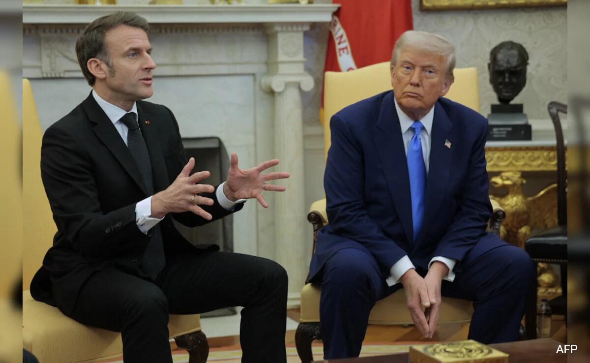 Macron Interrupts Trump After Remark Over Ukraine Aid