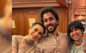 Zahan, Shaira, And Karisma Kapoor Pose Together At Aadar-Alekha's Wedding