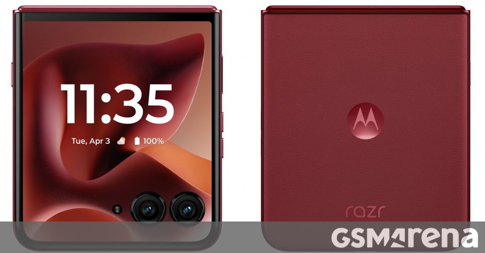 New renders reveal red color option for Motorola Razr 60