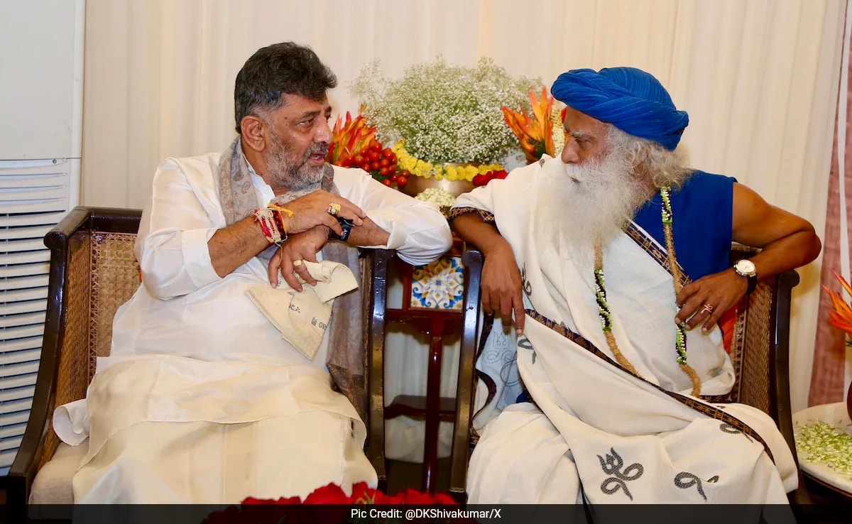 DK Shivakumar Amid Row Over His Meeting With Sadhguru