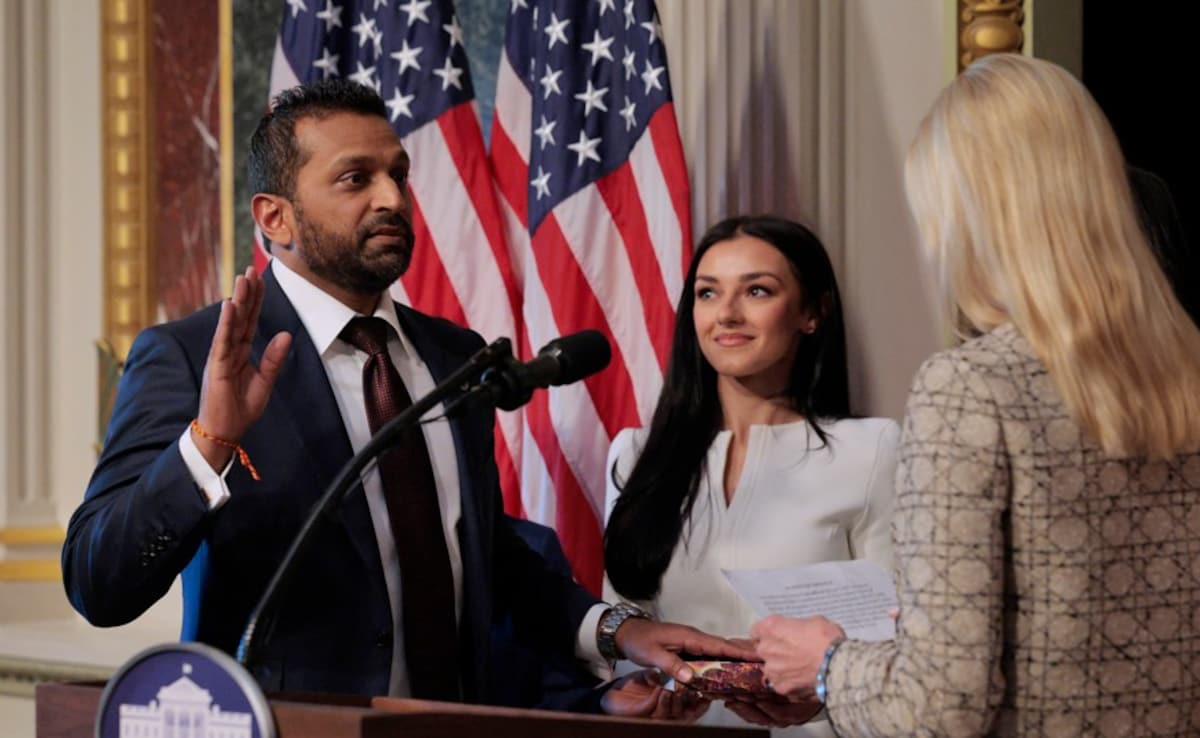 Kash Patel's Uncle As He Takes Oath On Bhagavad Gita