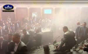 Serbian Opposition Sets Off Flares, Uses "Tear Gas" In Parliament