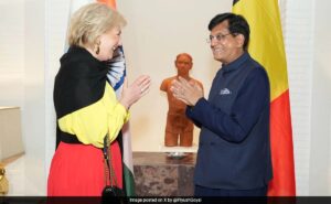 Union Minister Piyush Goyal Welcomes Princess Astrid Of Belgium In Delhi