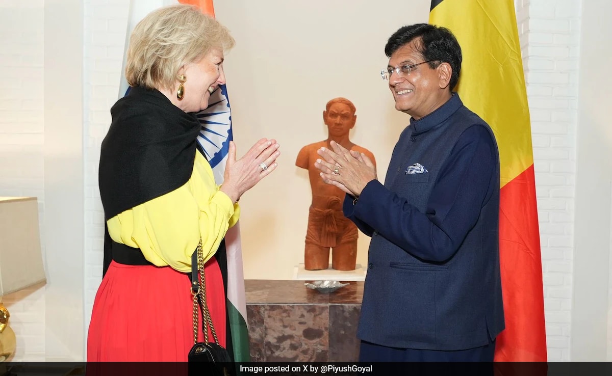 Union Minister Piyush Goyal Welcomes Princess Astrid Of Belgium In Delhi