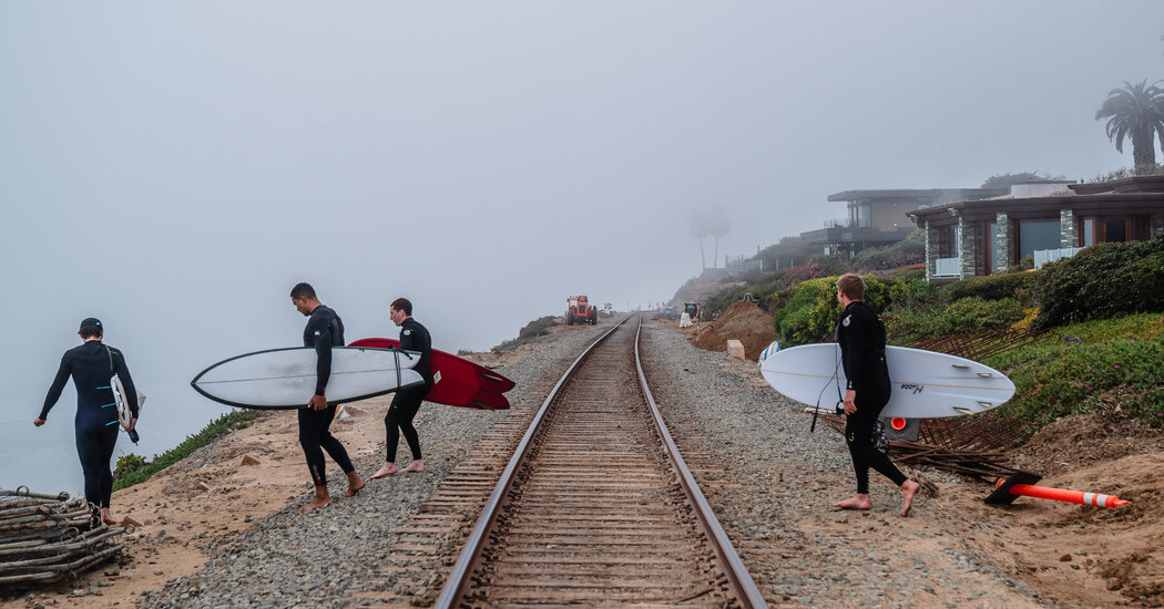 A Beautiful California Train Route Rests on an Eroding Cliffside