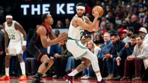 Boston Celtics secure sixth consecutive victory triumphing over Raptors 111 101