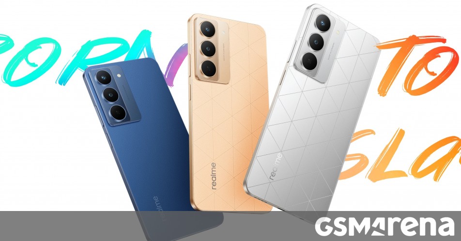 Details on RAM storage and color choices for the Realme