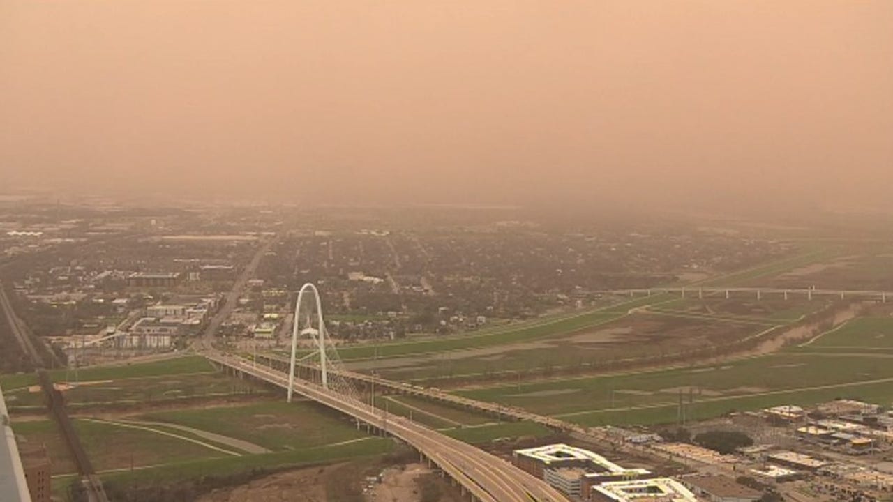 Dust from West Texas Blows into the Dallas Fort Worth Area