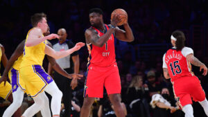 Zion Williamsons Incredible Dunk During Lakers Pelicans Game Takes the Internet