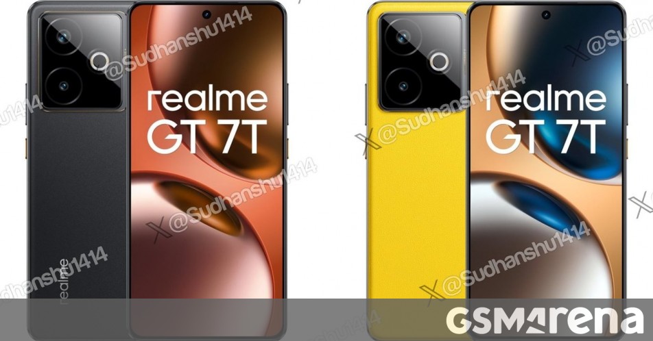 Additional Realme GT 7T renderings surface showcasing every color option