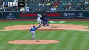 Jorbit Vivas Hits His First Career Home Run