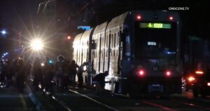 Nighttime crowd disrupts downtown LA vandalizes buildings and trains.com2Fa52F012F03aa312a47a386c46d1c6a1a